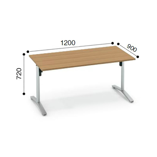 コクヨ ビエナ ミーティングテーブル 角形天板 T字脚 天板固定 塗装脚 キャスター脚 配線ボックスなし MT-V129※-C