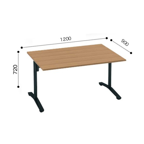 コクヨ ビエナ ミーティングテーブル 角形天板 T字脚 天板固定 塗装脚 アジャスター脚 配線ボックスなし MT-V129※-E
