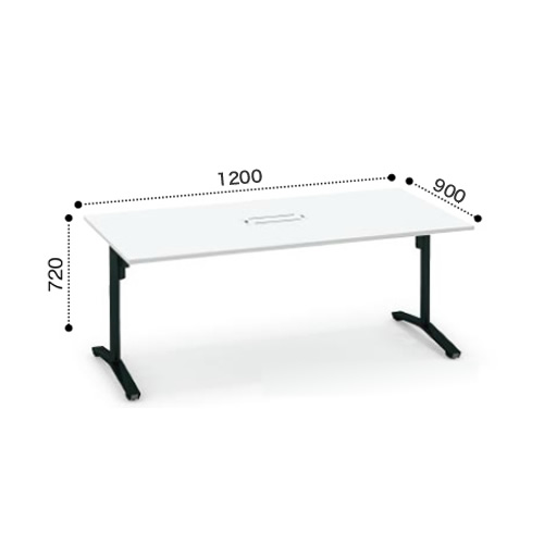 コクヨ ビエナ ミーティングテーブル 角形天板 T字脚 天板固定 塗装脚 キャスター脚 配線ボックス付き MT-V129B※-C