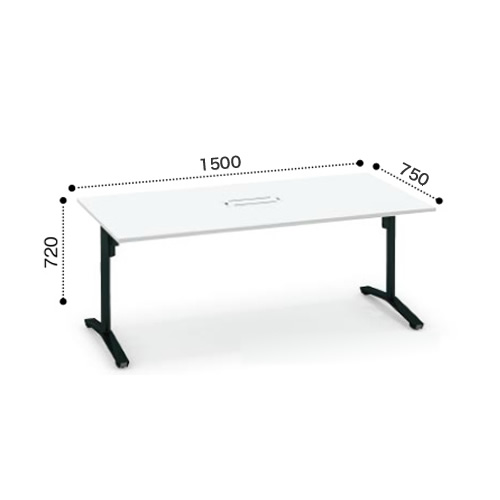 コクヨ ビエナ ミーティングテーブル 角形天板 T字脚 天板固定 塗装脚 キャスター脚 配線ボックス付き MT-V157B※-C