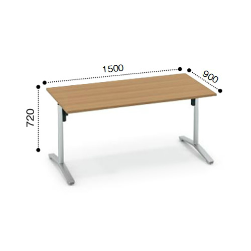 コクヨ ビエナ ミーティングテーブル 角形天板 T字脚 天板固定 塗装脚 キャスター脚 配線ボックスなし MT-V159※-C