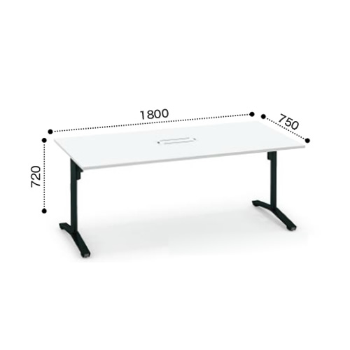 コクヨ ビエナ ミーティングテーブル 角形天板 T字脚 天板固定 塗装脚 キャスター脚 配線ボックス付き MT-V187B※-C