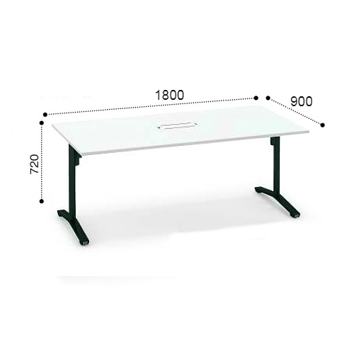 コクヨ ビエナ ミーティングテーブル 角形天板 T字脚 天板固定 塗装脚 アジャスター脚 配線ボックス付き MT-V189B※-E