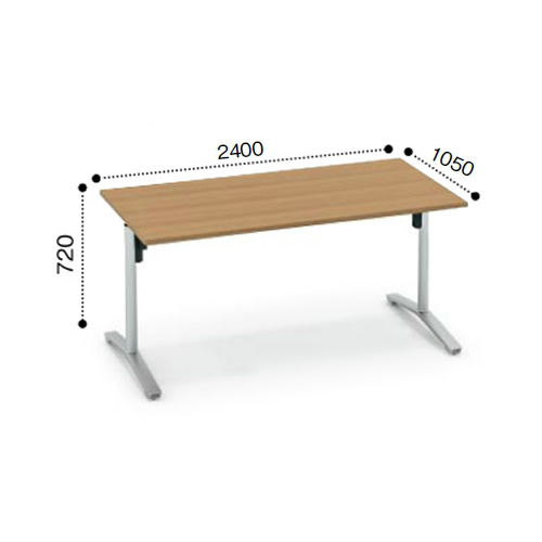 コクヨ ビエナ ミーティングテーブル 角形天板 T字脚 天板固定 塗装脚 キャスター脚 配線ボックスなし MT-V241※-C