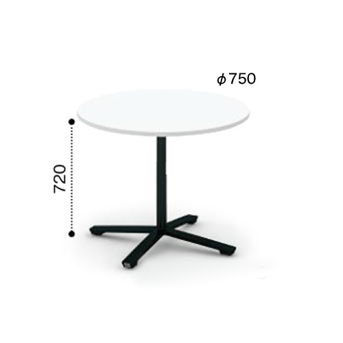 コクヨ ビエナ ミーティングテーブル 単柱脚 円形天板 天板固定 塗装脚 キャスター脚 MT-VE7※-CN