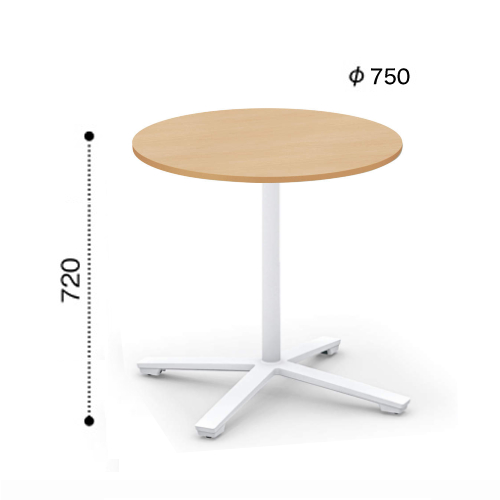 コクヨ ビエナ ミーティングテーブル 単柱脚 円形天板 天板固定 塗装脚 アジャスター脚 MT-VE7※-EN