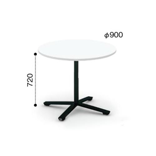 コクヨ ビエナ ミーティングテーブル 単柱脚 円形天板 天板固定 塗装脚 キャスター脚 MT-VE9※-CN