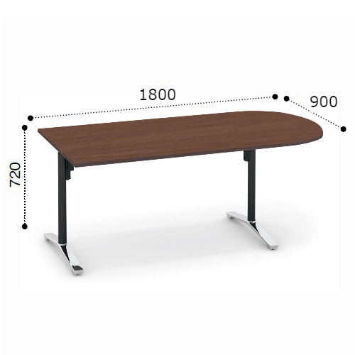 コクヨ ビエナ ミーティングテーブル U字形天板 T字 天板固定 ポリッシュ･キャスター脚 配線ボックス無 MT-VU189PMP2-C/MT-VU189PMG5-C