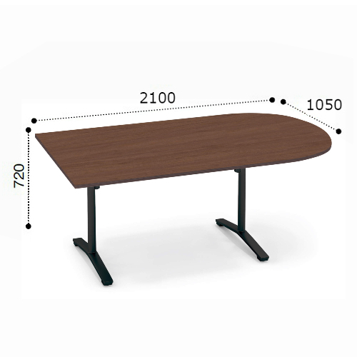 コクヨ ビエナ ミーティングテーブル U字形天板 T字脚 天板固定 塗装脚 アジャスター脚 配線ボックス無 MT-VU211※-E