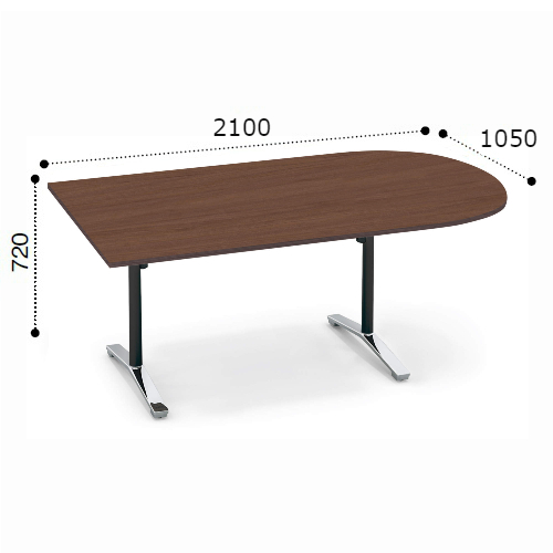 コクヨ ビエナ ミーティングテーブル U字形 T字 天板固定 ポリッシュ･アジャスター脚 配線ボックス無 MT-VU211PMP2-E/MT-VU211PMG5-E