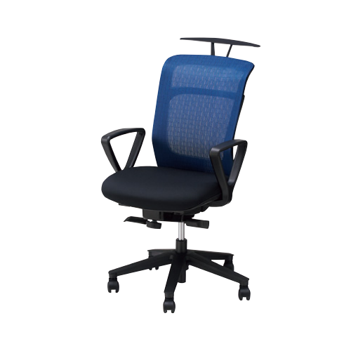 ナイキ パウザチェア(Pausa) PAE型 メッシュ張り ミドルバック ハンガー付 肘付 PAENB511FH-TBLB