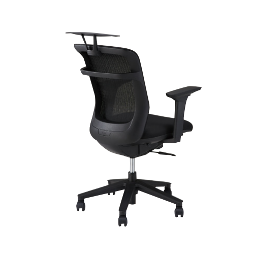 ナイキ パウザチェア(Pausa) PAE型 メッシュ張り ミドルバック ハンガー付 可動肘付 PAENB511FAH-TBK