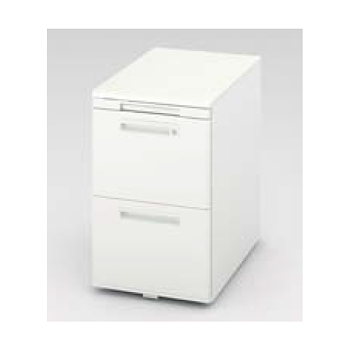 ナイキ XEDH型デスク ワゴン(H645mm)(トレー引出し付2段) W395×D600×H645 XE046HC-W