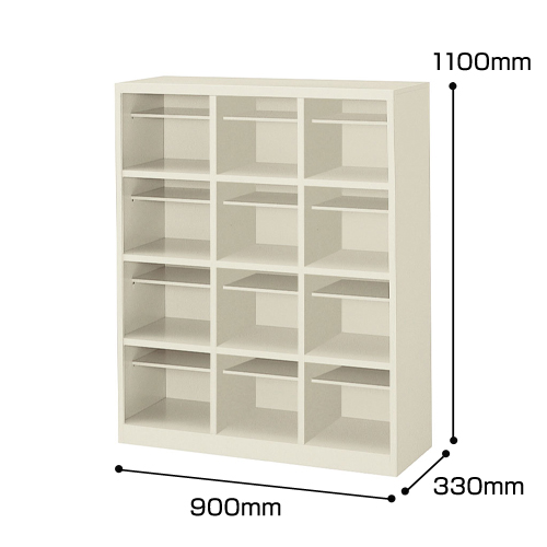 ナイキ シューズボックス（オープンタイプ） 12人用 ホワイト/ウォームホワイト SB0911-12-HK/SB0911-12-AW