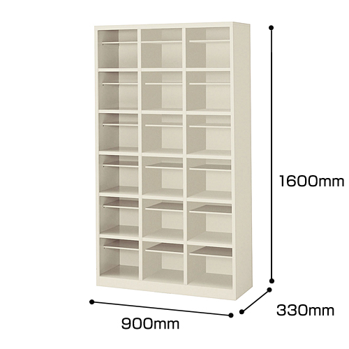 ナイキ シューズボックス（オープンタイプ） 18人用 ホワイト/ウォームホワイト SB0916-18-HK/SB0916-18-AW