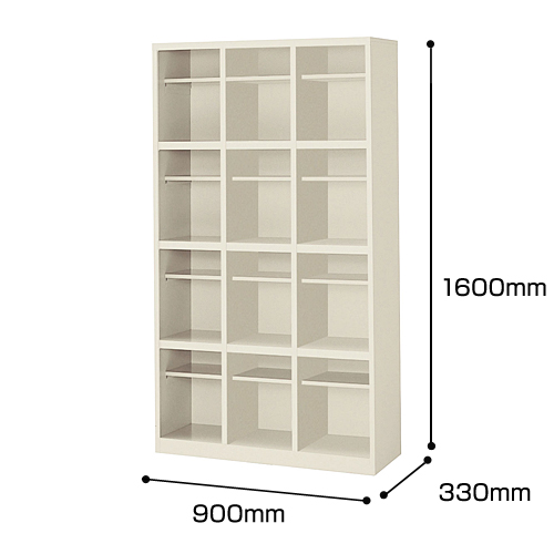 ナイキ シューズボックス（オープンタイプ） 12人用（ロング用） ホワイト/ウォームホワイト SB0916-12L-HK/SB0916-12L-AW