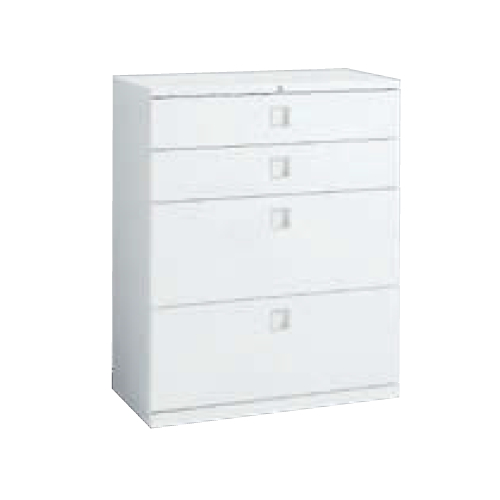 オカムラ レクトライン収納 ラテラルコンビ書庫 4段 下置き ベース付 W900×D450×H1100 4B73ZG-Z