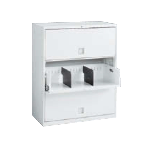 オカムラ レクトライン収納 オープンラテラル書庫 3段 下置き ベース付 W900×D400×H1100 4H63ZC-Z