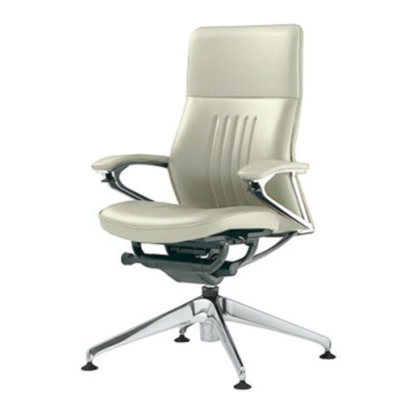 オカムラ Legenda(レジェンダ)シリーズ ハイバック 革張り 4本脚オートリターン オープン肘 CR34FR-P