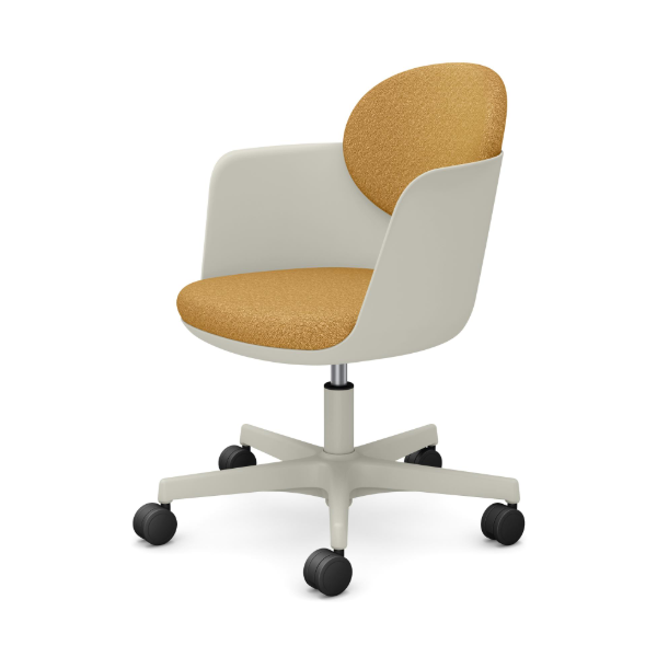 オカムラ フローリスチェア(Foiris) ミーティングチェア  5本脚 キャスター付 インターロック 布張り CS71XE-FXW7