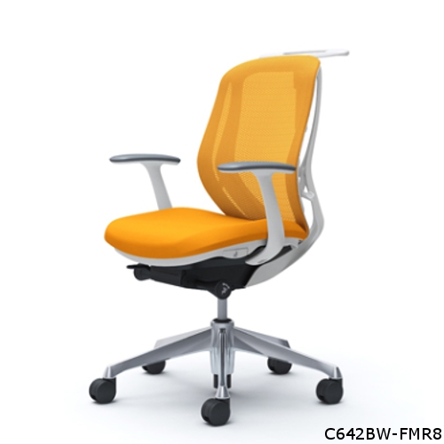 オカムラ シルフィーチェア ローバック メッシュタイプ デザインアーム ハンガー付 ポリッシュ脚 C642BR-FM/C642BW-FM