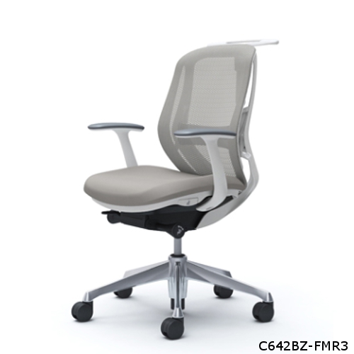 オカムラ シルフィー ローバック メッシュ デザインアーム ハンガー.ランバーサポート付 ポリッシュ脚 C642BS-FM/C642BZ-FM