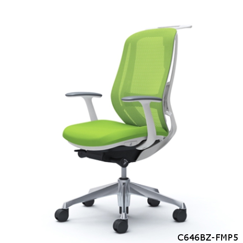 オカムラ シルフィー ハイバック メッシュ デザインアーム ハンガー.ランバーサポート付 ポリッシュ脚 C646BS-FM/C646BZ-FM