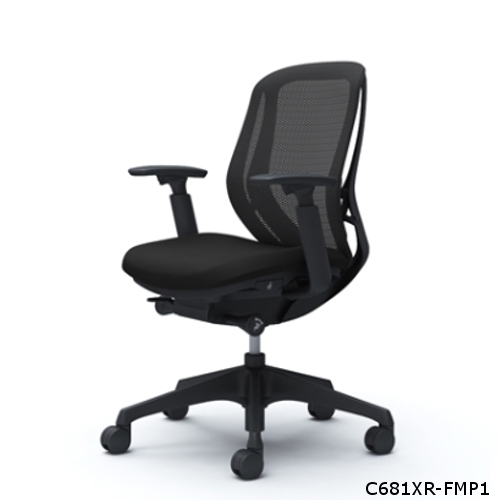 オカムラ シルフィーチェア ローバック メッシュタイプ アジャストアーム 樹脂成型脚 C681XR-FM/C681XW-FM