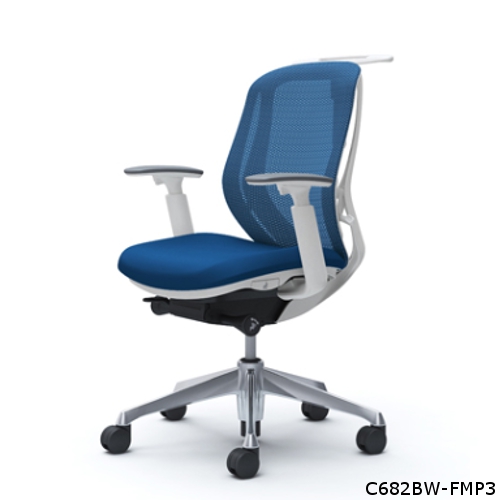 オカムラ シルフィーチェア ローバック メッシュタイプ アジャストアーム ハンガー付 ポリッシュ脚 C682BR-FM/C682BW-FM