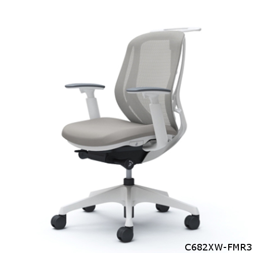 オカムラ シルフィーチェア ローバック メッシュタイプ アジャストアーム ハンガー付 樹脂成型脚 C682XR-FM/C682XW-FM