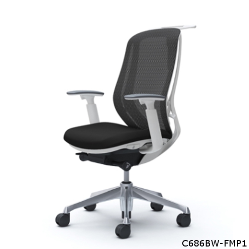 オカムラ シルフィーチェア ハイバック メッシュタイプ アジャストアーム ポリッシュ脚 C68ABR/C68ABW