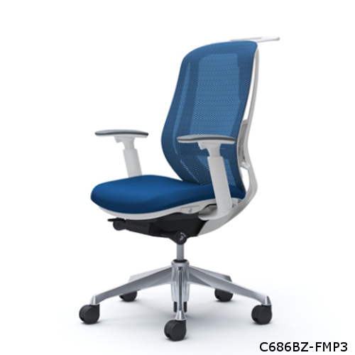 オカムラ シルフィー ハイバック メッシュ アジャストアーム ハンガー.ランバーサポート付 ポリッシュ脚 C686BS-FM/C686BZ-FM