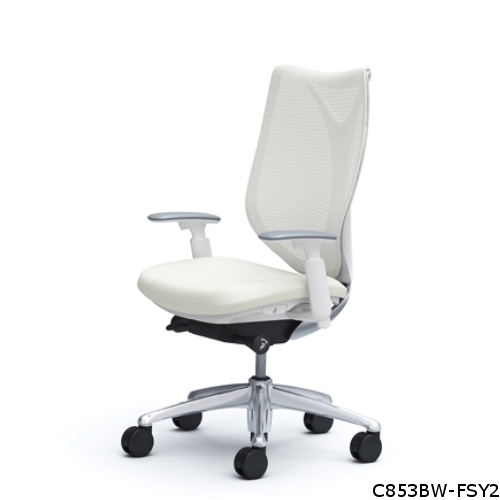 オカムラ サブリナチェア スタンダード ホワイトボディ ハイバック アジャストアーム ハンガー無 ランバー無 C853BW-FS