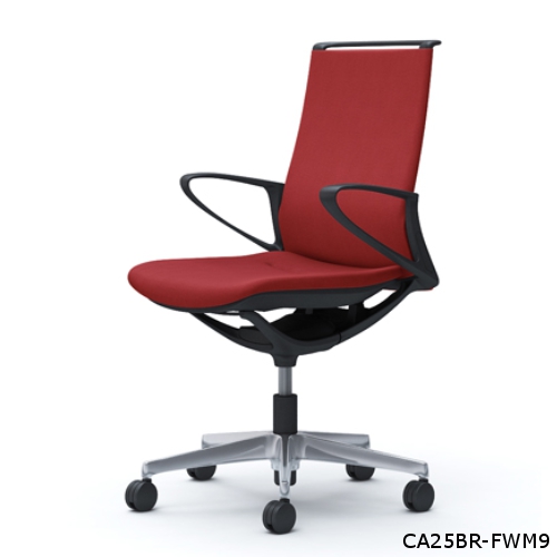 オカムラ モードチェア ミックスタイプ ミドルバック デザインアーム ポリッシュ脚 CA25BR-FWM/CA25BW-FWM/CA25BR-FWN/CA25BW-FWN