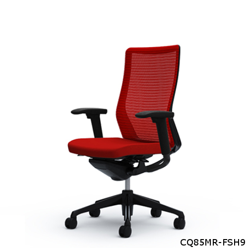 オカムラ コーラルチェア メッシュ ハイバック ブラック体 ブラック枠 ハンガー・ランバー無 アジャスト肘 CQ85MR-FS