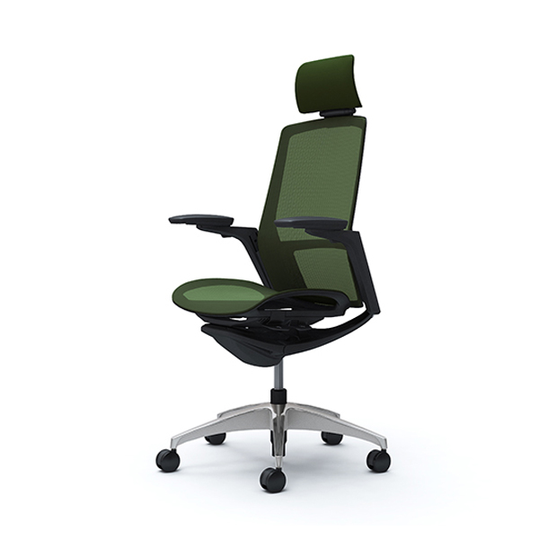 オカムラ フィノラチェア エクストラハイバック 座メッシュ ブラックパネル ポリッシュ脚 アジャストアーム C78AAR-F1E/C78AAR-F1F