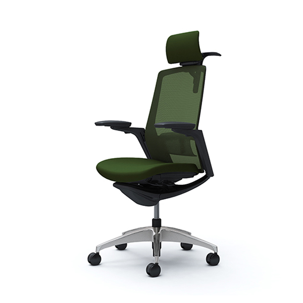 オカムラ フィノラチェア エクストラハイバック 座クッション メッキパネル ポリッシュ脚 アジャストアーム C78DBS-F1G/C78DBS-F1H