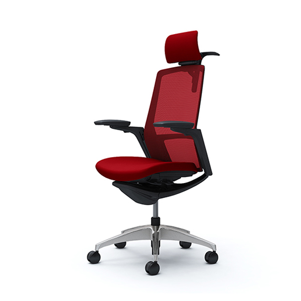 オカムラ フィノラチェア エクストラハイバック 座クッション ブラックパネル ポリッシュ脚 アジャストアーム C78DAR-F1G/C78DAR-F1H