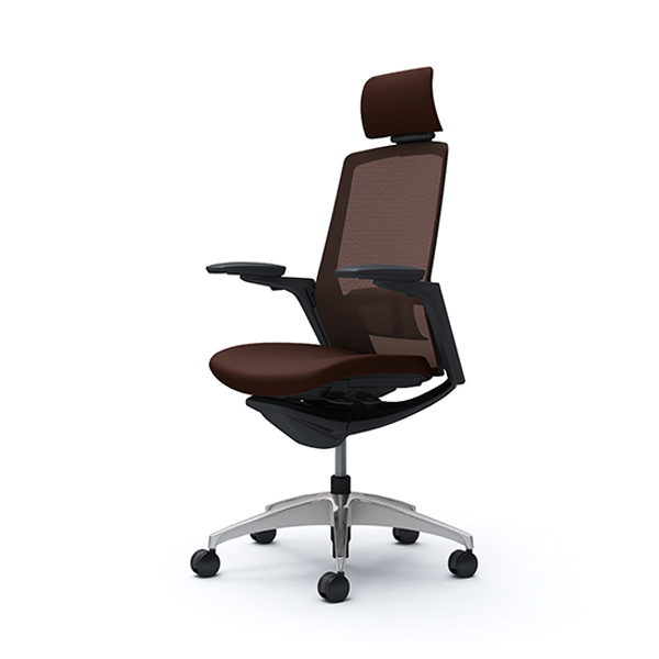 オカムラ フィノラチェア エクストラハイバック 座クッション ブラックパネル ポリッシュ脚 アジャストアーム C78CAS-F1G/C78CAS-F1H