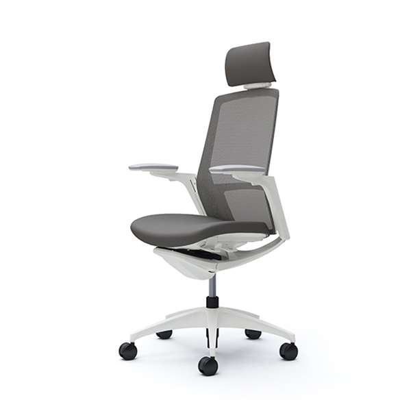 オカムラ フィノラチェア エクストラハイバック 座クッション ホワイトパネル ホワイト脚 アジャストアーム C78CWW-F1G/C78CWW-F1H