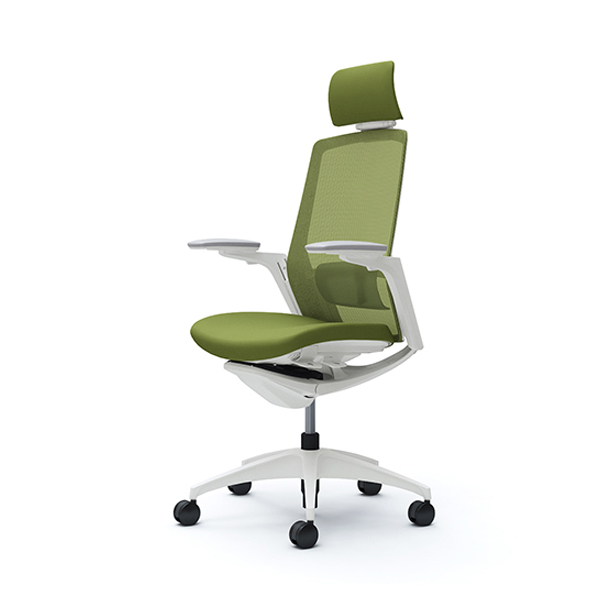 オカムラ フィノラチェア エクストラハイバック 座クッション ホワイトパネル ホワイト脚 アジャストアーム C78CWZ-F1G/C78CWZ-F1H