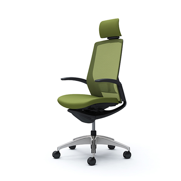 オカムラ フィノラチェア エクストラハイバック 座クッション メッキパネル ポリッシュ脚 デザインアーム C74CBS-F1G/C74CBS-F1H