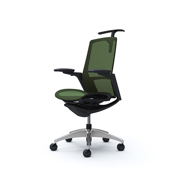 オカムラ フィノラチェア ハイバック 座メッシュ メッキパネル ポリッシュ脚 アジャストアーム C786BR-F1E/C786BR-F1F