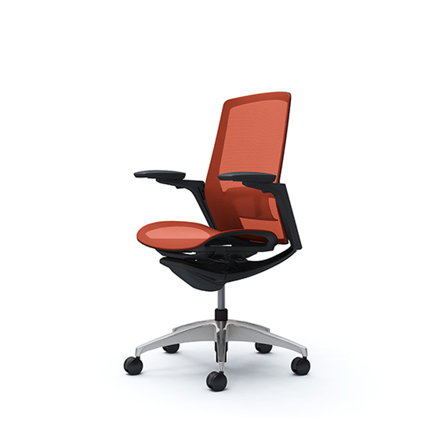 オカムラ フィノラチェア ハイバック 座メッシュ メッキパネル ポリッシュ脚 アジャストアーム C785BS-F1E/C785BS-F1F