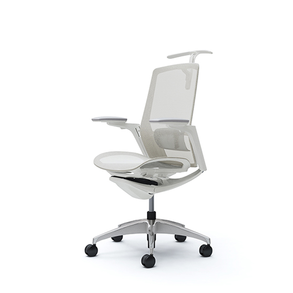 オカムラ フィノラチェア ハイバック 座メッシュ メッキパネル ポリッシュ脚 アジャストアーム C786BZ-F1E/C786BZ-F1F