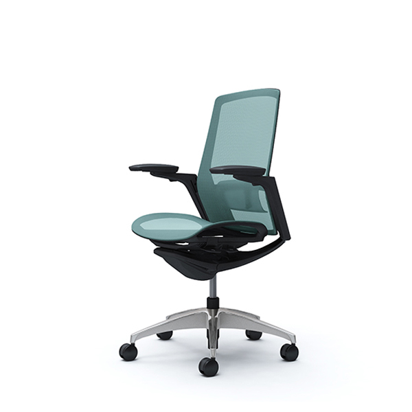 オカムラ フィノラチェア ハイバック 座メッシュ ブラックパネル ポリッシュ脚 アジャストアーム C785AS-F1E/C785AS-F1F