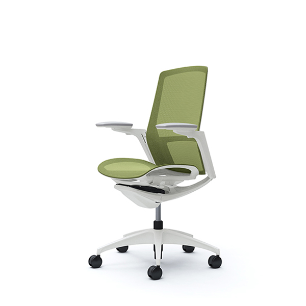 オカムラ フィノラチェア ハイバック 座メッシュ ホワイトパネル ホワイト脚 アジャストアーム C785WW-F1E/C785WW-F1F