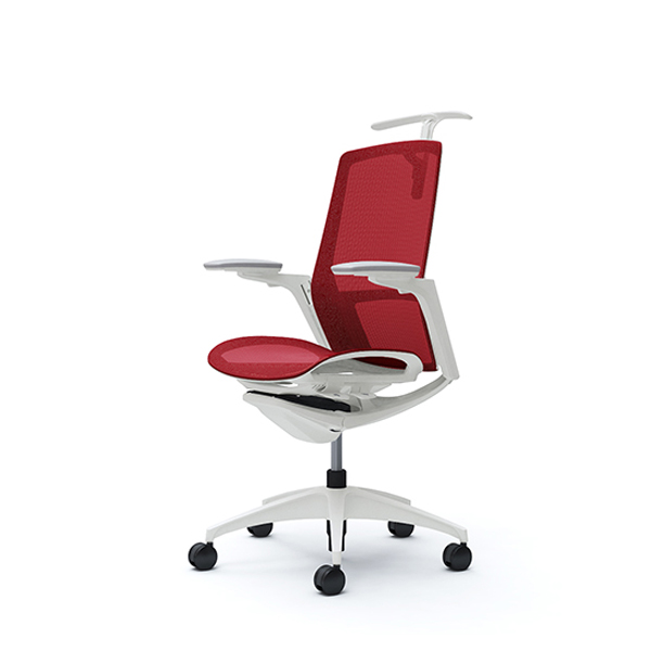 オカムラ フィノラチェア ハイバック 座メッシュ ホワイトパネル ホワイト脚 アジャストアーム C786WW-F1E/C786WW-F1F