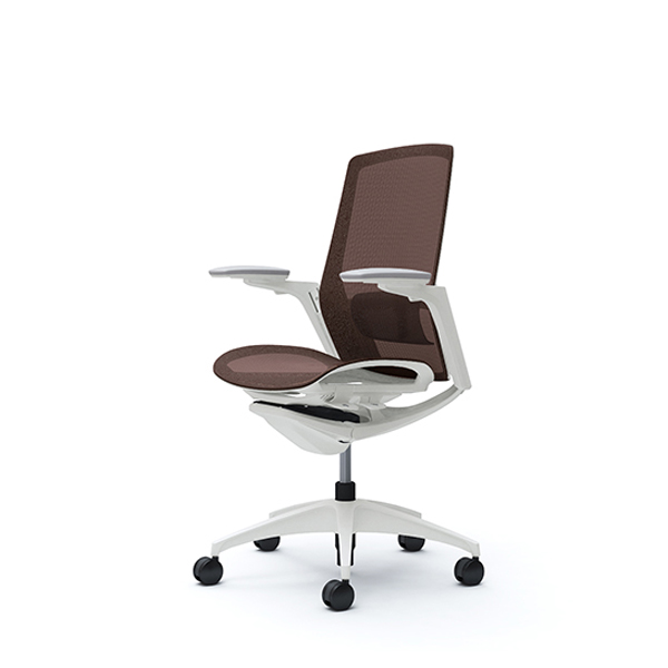 オカムラ フィノラチェア ハイバック 座メッシュ ホワイトパネル ホワイト脚 アジャストアーム C785WZ-F1E/C785WZ-F1F