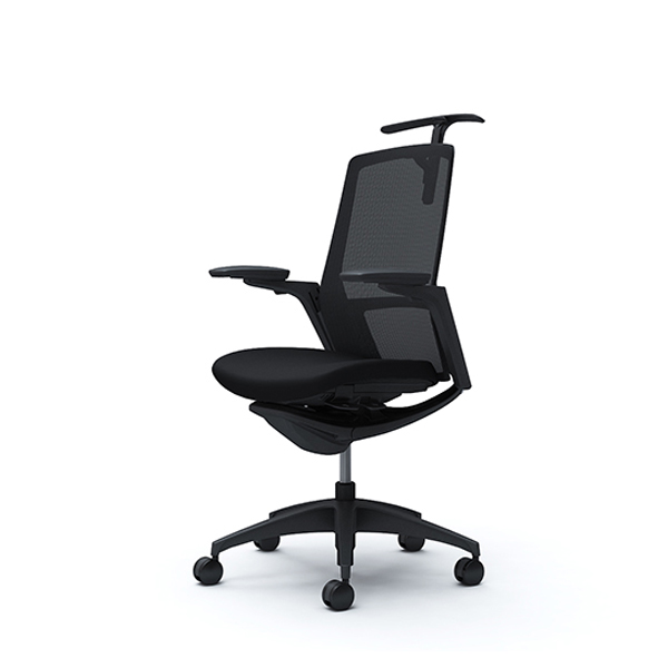 オカムラ フィノラチェア ハイバック 座クッション ブラックパネル ブラック脚 アジャストアーム C788MR-F1G/C788MR-F1H